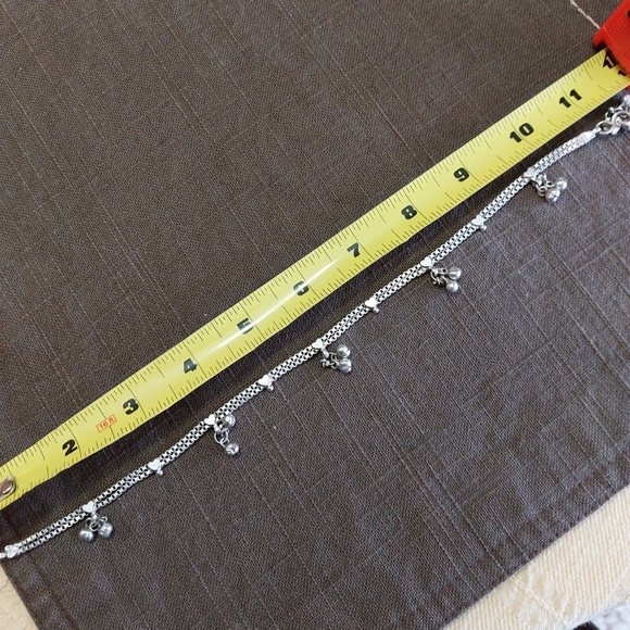 Pair of pure silver anklets from India - Picture 6 of 6